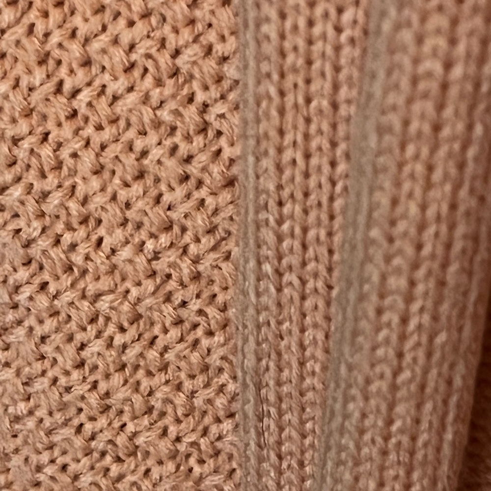 Military Hippie Open Cardigan Sweater, Peach | OS - Picture 6 of 8